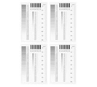 Happyyami Outil de mesure de diamètre et règle de télémétrie de précision en plastique blanc, ensemble de 4 pièces avec carte de comparaison des défauts, portable, pour opérations