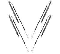 Happyyami Pack de 4 Stylets pour Écran Résistif avec Pointe Fine et Cordon Ressort, Stylo Capacitif Portable en Aluminium, Cuivre et Abs, Contrôle Précis et Design Antiperte pour Machines