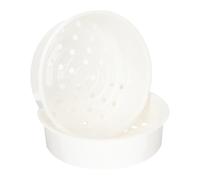 Happyyami Panier Vapeur Plastique Blanc 2 Pièces Léger et Facile à Utiliser pour Cuisson Vapeur Riz et Pommes de Terre, Accessoire Indispensable et Pratique