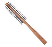 Happyyami Peigne Coiffant Bois Cylindrique pour Cheveux Bouclés Accessoire Multifonctionnel Massage et Antidérapant Usage Salon et Domestique