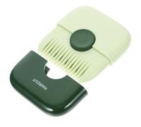 Happyyami peigne coiffant pour aluminium peigne à franges barbiers style hair charms hair toppers haircut peigne à long manche fournitures de coiffure frange de rasoir Acier inoxydable Green