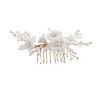 Happyyami Peigne De Mariée Élégant Europe Avec Décorations Blanche Et Accessoires De Coiffure Pour Mariées De Mariage Et Accessoires De Cheveux