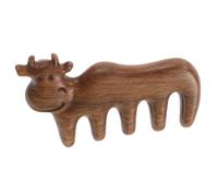 Happyyami Peigne de vache de massage peigne masseur cuir chevelu Peigne de massage du cuir chevelu peigne de massage scalping peigne de massage de dessin animé Bois Coffee