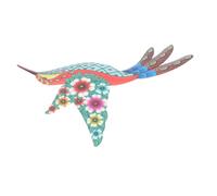 Happyyami Pendentif En Fer Forgé Du Couvercle Médaillon D'Oiseaux Décoration Murale Extérieure Autocollants Décoration Murale Suspendue Pendentif Oiseau En Fer Paon Sculpture