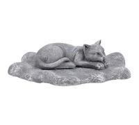 Happyyami Pierre Tombale Délicate Texture Naturelle pour Animaux de Compagnie en Résine Souvenir Commémoratif Décoration Jardin Extérieur pour Chat et Chien