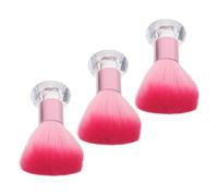 Happyyami Pinceau à Blush Doux 3 Pièces Base Stable et Tête Ronde de Champignon, Poils en Nylon pour Maquillage Quotidien et Performances Scène