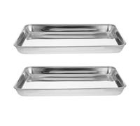 Happyyami Plaque de Cuisson Extra Large en Acier Inoxydable Rectangulaire Multifonctionnelle Facile à Nettoyer 2pcs pour Hot Pot Cuisine