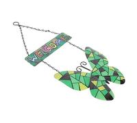 Happyyami Plaque Décorative Avec Signe De Bienvenue Suspendu Pour Intérieur Et Extérieur Décoration De Mur De Jardin Et Porche Élément Accueillant Pour Vos Invités