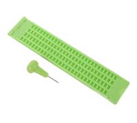 Happyyami Plaque D'Écriture Braille Avec Stylet 1 Set Plastique Résistant 4 Lignes 28 Cellules Pour Aveugles Pour Exercices D'Écriture Et Autonomie