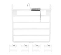 Happyyami Porte à Ressort Lot de 5 Pièces en Plastique Blanc pour Cage à Oiseaux avec Design Anti-évasion et Conception Ergonomique, Remplacement pour Boîte à Nourriture