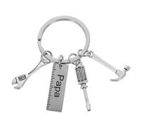 Happyyami Porte-clés Fête Des Pères Acier Inoxydable Avec Décorations Marteau Tournevis Et Clé à Porte-clés Suspendu Pour Homme