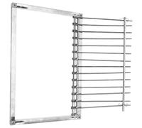 Happyyami Porte de Cage à Pigeons en Acier Inoxydable 39 CM Installation Facile Accessoire Mobile pour Pigeonniers Adapté aux Pigeons Voyageurs de Course