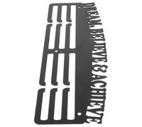 Happyyami Porte-médailles en Fer Noir pour Sportifs Structure à Crochets Multilignes, Support Mural Élégant pour Organiser et Exposer Médailles de Course à Domicile ou Club Sportif