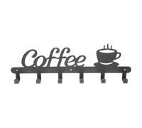 Happyyami Porte-tasse Mural en Fer Noir, 1 Set, Rangement Mural