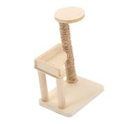 Happyyami Portique d'escalade Chat Miniature Poupée Décoration De Maison Arbre à Chat Miniature Meubles De Maison Miniature Jouet Meuble Mini Maison en Bois Bouleau Enfant Bureau Pendentif