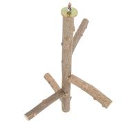 Happyyami Poteau en Bois de Poivre Arbre à Oiseaux Poteau Perroquet Debout Pigeon Accessoire de Cage pour Oiseaux Station de Jeu pour Perruche perchoirs pour Perroquet Perche Bois Perruche