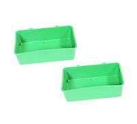 Happyyami pour Perroquets pour Oiseaux De Compagnie Bassin De Matériaux Fournitures De Bain pour Oiseaux Verts Mangeoire Incluse