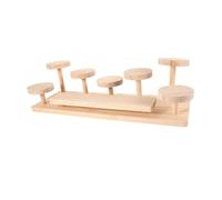 Happyyami Présentoir cosmétique Organisations de parfums présentoir à parfum en bois support de parfum organisateur de parfum pour commode support d'étagère en bois support en bois Beige
