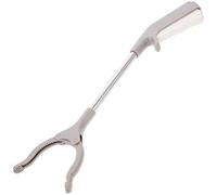 Happyyami Ramasse-déchets en Acier Inoxydable 2pcs Poignée Antidérapante pour Ramasser Déchets en Hauteur et Réduire la Fatigue Lors du Travail en Extérieur