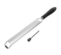 Happyyami Râpe à Fromage Inox Allongée avec Protection et Brosse Plane Multifonction pour Chocolat Citron et Légumes Manche Chic Ergonomique