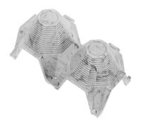Happyyami Refuge pour Carillon Sonnette Animaux de Peau d'animal Abri pour Reptiles Décorations pour Terrarium Cacher la Grotte Accessoire de réservoir de Gecko léopard PVC Grey