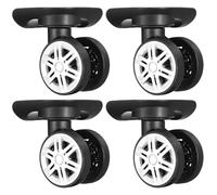 Happyyami Roues Pivotantes en TPE et PP Double Rangée Mouvement Fluide et Stable 4 Pièces de Rechange Accessoires Vis et Tournevis pour Réparation de Bagages pour Valises