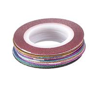 Happyyami Rubans Adhésifs Nail Art Décoration Ongles 14 Rouleaux 1 Mm Autocollants Fins Femme Manucure Pédicure Diy Ligne or Argenté Mat