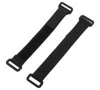 Happyyami Sangle de Fixation pour Rétroviseur de Voiture Lot de 2 Pièces Double Boucle en Nylon Noir, Installation Facile et Maintien Sécurisé pour Caméra de Tableau de Bord