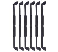 Happyyami Sangle porte-lunettes en silicone antidérapante Lot de 6 Noir, cordons élastiques pour lunettes de soleil et lunettes, ajustable, pour enfants, hip-hop et ski