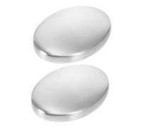 Happyyami Savonnette En Acier Inoxydable Antibactérien 2 Pièces Ovales Éliminateur D'odeurs Pour Mains La Cuisine, Désodorisant Naturel, Pour Odeurs D'ail Et Poisson