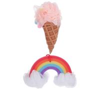 Happyyami Set de Éponges de Bain Nettoyage Profond Peau Lot de 2 Arc-en-ciel de Glace, Doux et Résistant, pour l'été Vacances