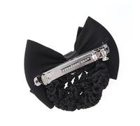 Happyyami Snood Élastique Avec Nœud Pour Cheveux Filet De Coiffure Élégant Pour Bureau Danse Et Événements Noir