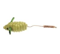 Happyyami Souris en Sisal Herbe à Chat, Stimulateur Interactif pour Chats d'Intérieur et Chatons, Peluche Verte Clair, Renforcement du Lien Affectif