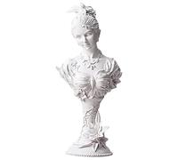 Happyyami Statue De La Déesse du Jardin Vase Vintage Statue Athéna De Buste Classique De De Jardin De De Dame De Grecque Femme Accessoires Résine Blanche Bureau