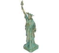 Happyyami Statue de la Liberté Vintage en Résine - Sculpture Décoratif Réplique de la Statue du Patrimoine Figurines Décoration de la Liberté pour Bureau Salon, Vert Doré