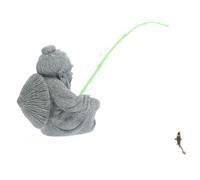 Happyyami Statue Miniature De Pêcheur Résine pour Aquarium Ornement Décoratif Paysage Vieil Homme Peinture Détails Soignés Décoration De Poisson Tank