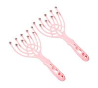 Happyyami Stimulateurs de Cuir Chevelu à 9 Griffes, Lot de 2 Outils Portatifs en PP et Acier, Accessoires de Massage Capillaire pour Relaxation Polyvalente en Vacances