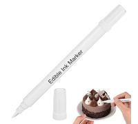 Happyyami Stylo Marqueur Alimentaire Blanc en Plastique Pointe Large et Fine pour Décorer Gâteaux et Pâtisseries en Cuisson et Décoration Plusieurs styles