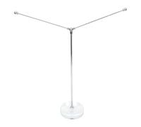 Happyyami Support de Drapeau de Table Base Stable de Y en Verre et Métal Facile à Installer pour Décorations de Bureau Public et Commercial