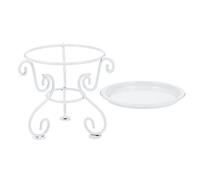 Happyyami Support De Pot De Fleur Étagère Pour Pot De Fleur Creux Planteur Support De Jardinière En Métal De De Pépinière Blanche Plante En Parterre De rs Le Fer