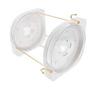 Happyyami Support de Stockage cosmétique Garniture vaisselier décoration Petit Organisateur de Maquillage Rotatif Organisateur de corporel Salle de Bain Verte Plastique Blanche