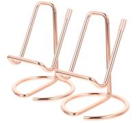 Happyyami Support de Téléphone Portable Design Simple et Délicat Support Mobile Portable en Fer Bords Lisses 2pcs pour Bureau et Salon