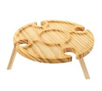 Happyyami Table Pliante pour Extérieur avec Support à Table De Pique- Portable pour Vin Et Fromage Accessoire Pratique pour Vos Sorties Plein Air