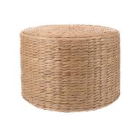 Happyyami Tabourets Tissés en Paille Tabouret À Langer pour Enfants Pouf en Rotin De Jute Naturel Tissé À La Main Repose-Pieds Rond Boho Chaise De Sol Tabourets De Jardin pour La Maison Le