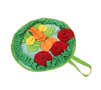 Happyyami Tapis De Nourriture pour Lapin Tapis De Forage Interactif pour Animaux De Compagnie Fleece avec Fleurs Rouges pour Moments De Repas Joyeux