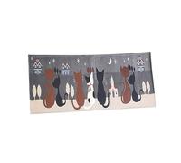 Happyyami Tapis De Porte De Dessin Animé Tapis De Sol Tapis De Bain pour Chat Noir Tapis sans Sol Bonjour Tapis À Litière pour Chat Tapis De Réception Paillassons Cône De Chat Petit