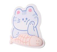 Happyyami Tapis de Souris Koi Mignon avec Repose-Poignet Antidérapant | Milk Fiber, Forme Chat Adorable, Bureau Maison, Protection Anti-rayures, Accessoire pour Souris