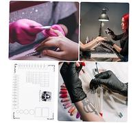 Happyyami Tapis Silicone Pour Ongles Plaque De Stamping Coussinet Entraînement Pour Vernis Guide Pour Stickers Tapis De Manucure Avec Règle Intégrée