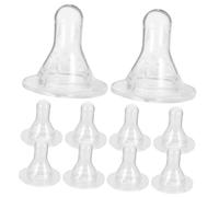 Happyyami TéTine Pour Biberon Agneau En Silicone Transparent 10 PièCes Mamelon Souple Durable Pour Veau Et Petits Animaux Facilite L'Allaitement Et La Digestion