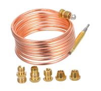 Happyyami Thermocouple Professionnel pour Cheminée Et Cuisinière à Gaz Longueur 1500 Mm Kit De Remplacement Contrôle Température Chaudière Et Poêle Gaz Sécurité Fiable